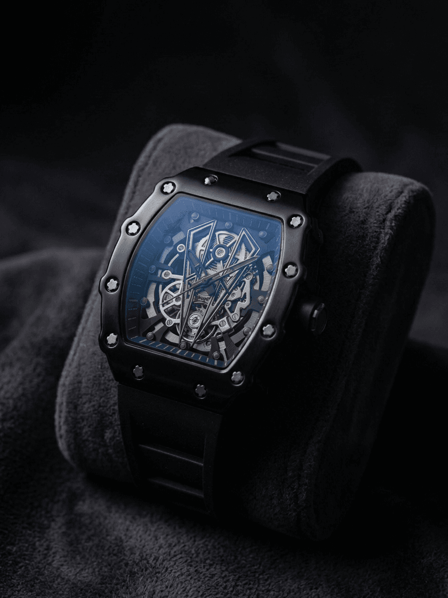 Ambani Tourbillon DLC Black — front view