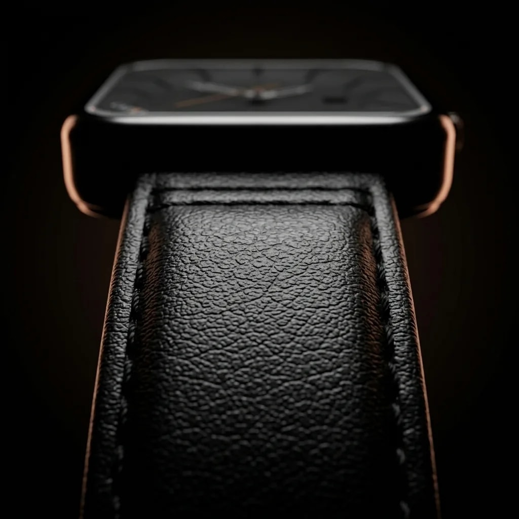 Cassray Black — leather strap detail