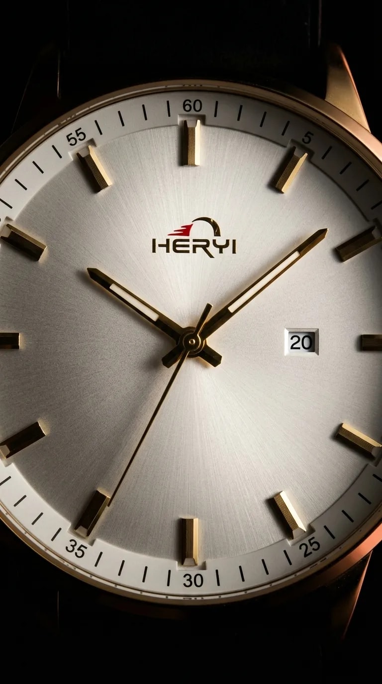 Heryi Rose Gold White — dial detail