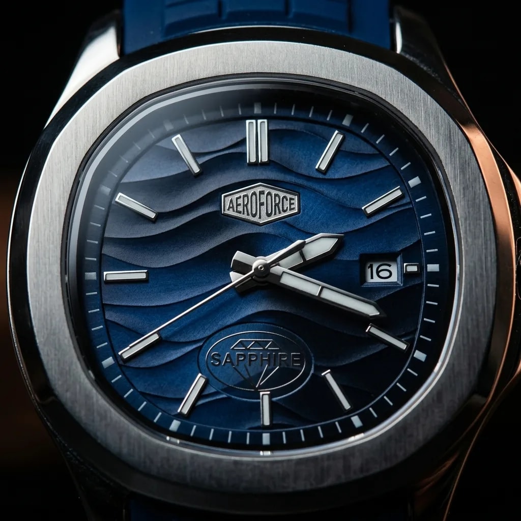 Hero Force Blue — dial detail