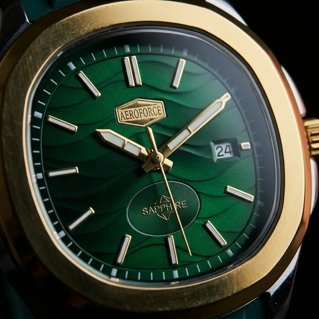 Hero Force Green — dial detail