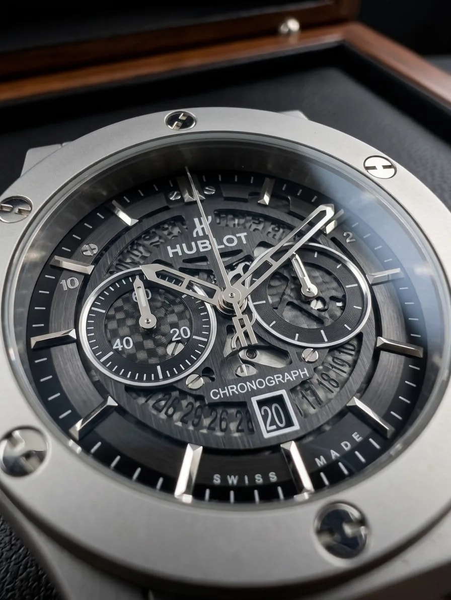 Hublot Classic Fusion Noir — skeleton dial