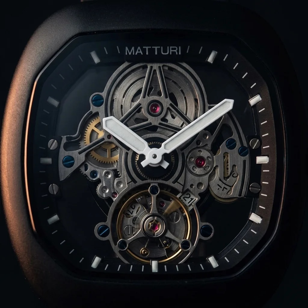 Matturi Noir — skeleton movement detail