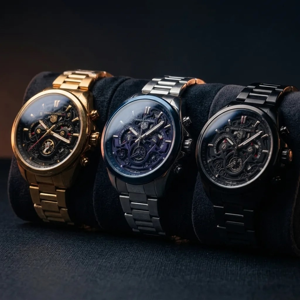 Grand Carrera trio — Gold, Silver, and Black side by side