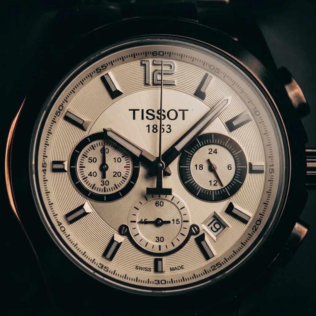 Tissot Black — dial detail